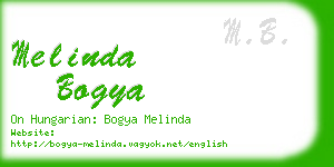 melinda bogya business card